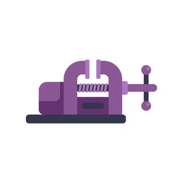Bench vice holding objects for work and repair イラスト素材