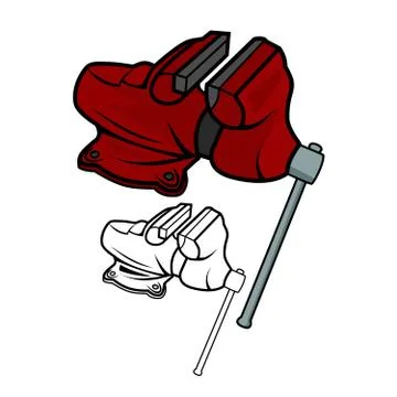 Bench vice Stock Illustration