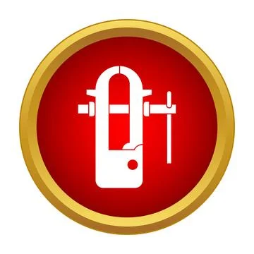 Bench vice tool icon working on projects Stock Illustration