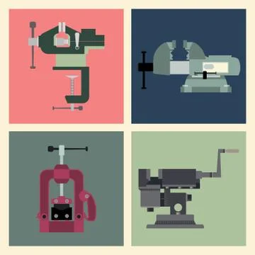Bench vices Stock Illustration