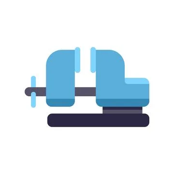 Bench vise flat icon tool holding object 库存插图