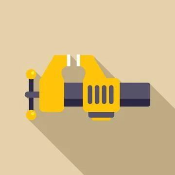 Bench vise flat icon for workshop equipment Stock Illustration