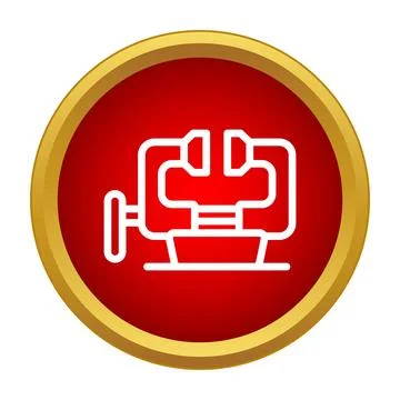 Bench vise tool icon representing workshop equipment Stock Illustration