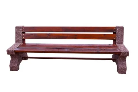 Bench in the water drops Stock Photos