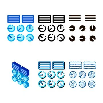 Benchboard water treatment system vector designs icon Ilustração Stock