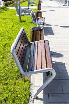 Benches in the park Stock Photos