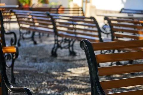 Benches in the park 写真素材