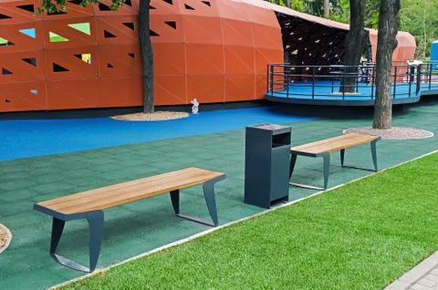 Benches for rest Stock Photos
