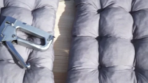 Benches with soft cushions Stock Footage 163567876