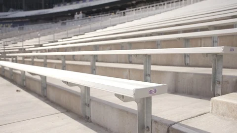 Benches in a stadium Stock Footage 102131607