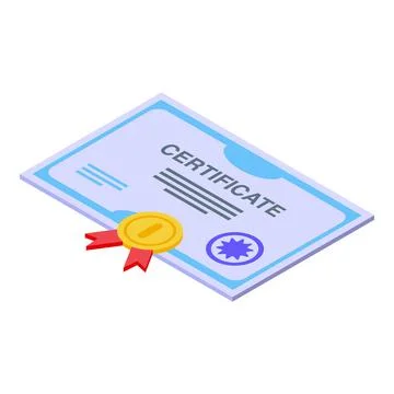 Benchmark certificate icon isometric vector. Indicator performance Stock Illustration