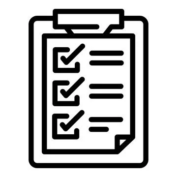 Benchmark clipboard icon outline vector. Time unit Stock Illustration