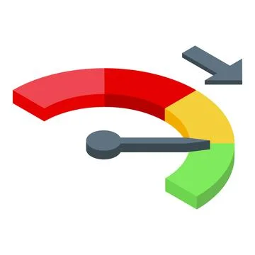Benchmark dashboard icon isometric vector. Financial test Stock Illustration