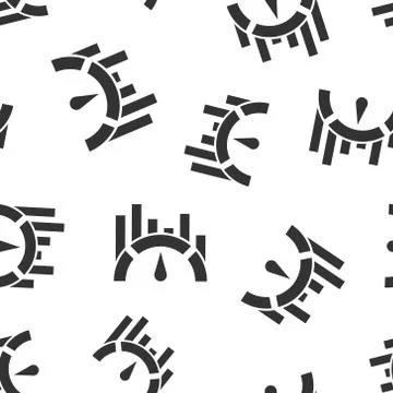 Benchmark measure icon seamless pattern background. Dashboard rating vector i Stock Illustration