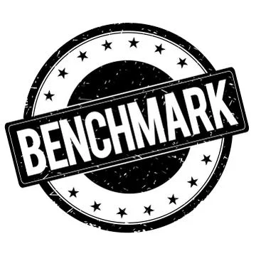 BENCHMARK stamp sign black. Stock Illustration