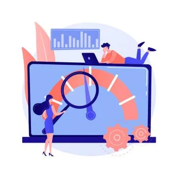 Benchmark testing abstract concept vector illustration. Stock Illustration
