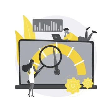 Benchmark testing abstract concept vector illustration. Stock Illustration