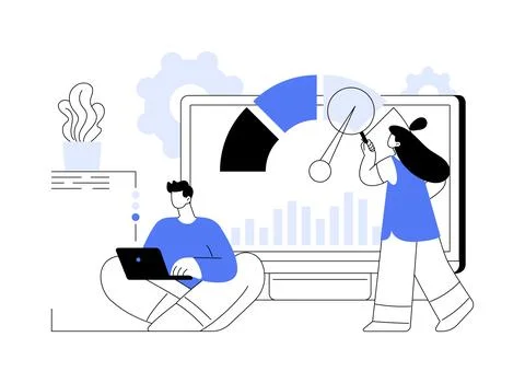 Benchmark testing abstract concept vector illustration. Stock Illustration