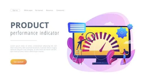 Benchmark testing concept landing page. Illustrazione stock