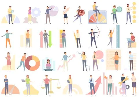 Benchmark testing icon cartoon vector. Aspekt benchmarking Stock Illustration