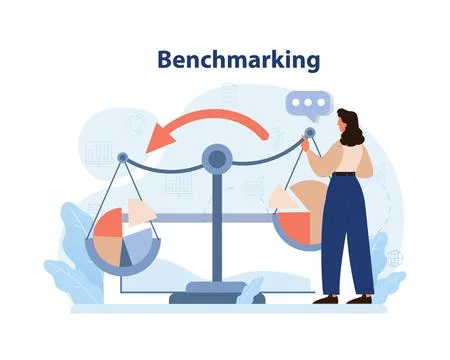 Benchmarking concept. Flat vector illustration Stockillustratie