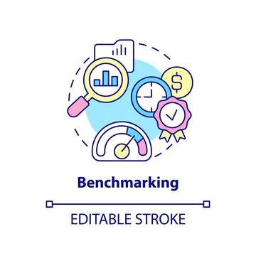 Benchmarking concept icon Illustrazione stock