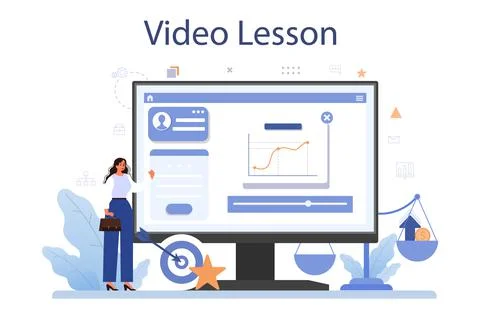 Benchmarking online service or platform. Idea of business Stock Illustration