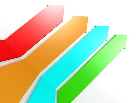 Bend color arrow Stock-Illustration