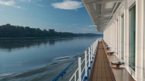 A bend in the Danube River in Hungary Stock Footage 116114168