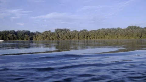 A bend in the Danube River in Hungary Stock Footage 116116857