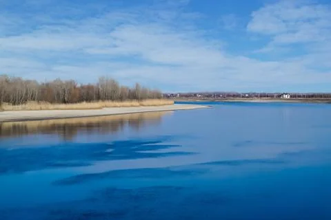 Bend of the Don River in summer Stock Photos
