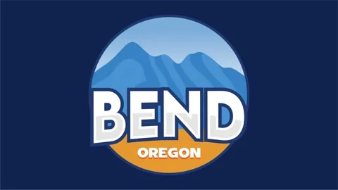 Bend oregon with beautiful mountain silhouettes Stock Footage 327342653
