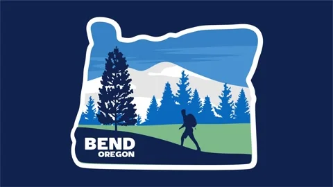 Bend oregon with charming natural views of the sky Stock Footage 329733352