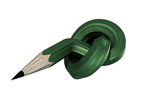 Bend pencil Stock Illustration