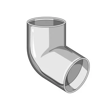 Bend pipe elbow cartoon vector illustration Stock Illustration