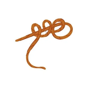 Bend rope knot cartoon vector illustration Stock Illustration