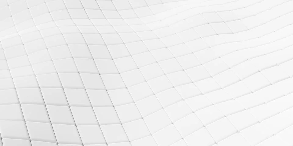 Bend white cube boxes block wave background, wallpaper banner template Illustrazione stock