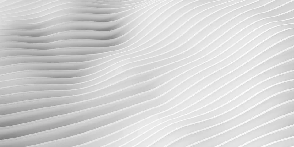 Bend white planes array wave background, wallpaper banner template Stock Illustration