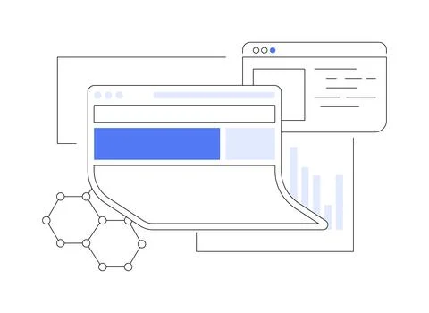 Bendable device technology abstract concept vector illustration. Stock Illustration