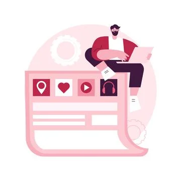 Bendable device technology abstract concept vector illustration. Stock Illustration