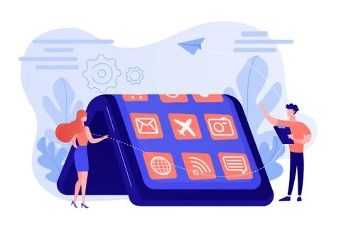 Bendable device technology concept vector illustration. Stock Illustration