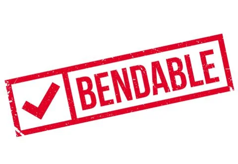 Bendable rubber stamp Illustrazione stock