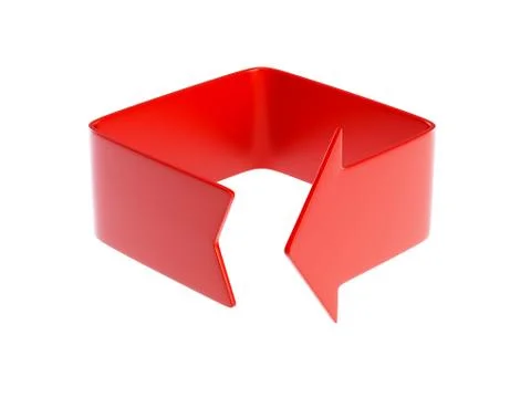 Bended red arrow Stock Illustration