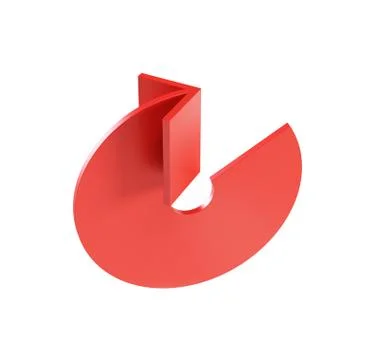Bended red arrow Stock Illustration
