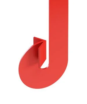 Bended red arrow Stock Illustration