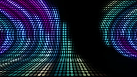 Bended wall with semicircle shape geometric abstract dots pattern stylized a Stock Footage 246807772