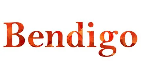 Bendigo text image stock design in colorful style letters Stock Illustration