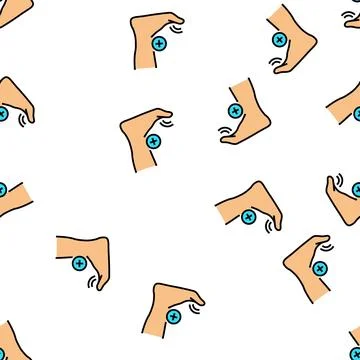 Bending finger feet vector seamless pattern Stock Illustration