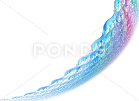 Bending of a fractal on a white bac Stock Illustration
