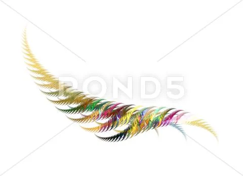 Bending of a fractal on a white bac Stock Illustration